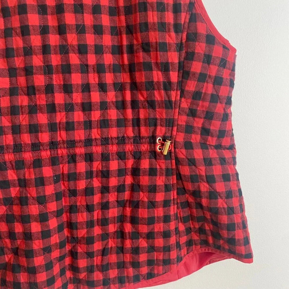 Red and Black Buffalo Plaid Vest - Picture 9 of 11